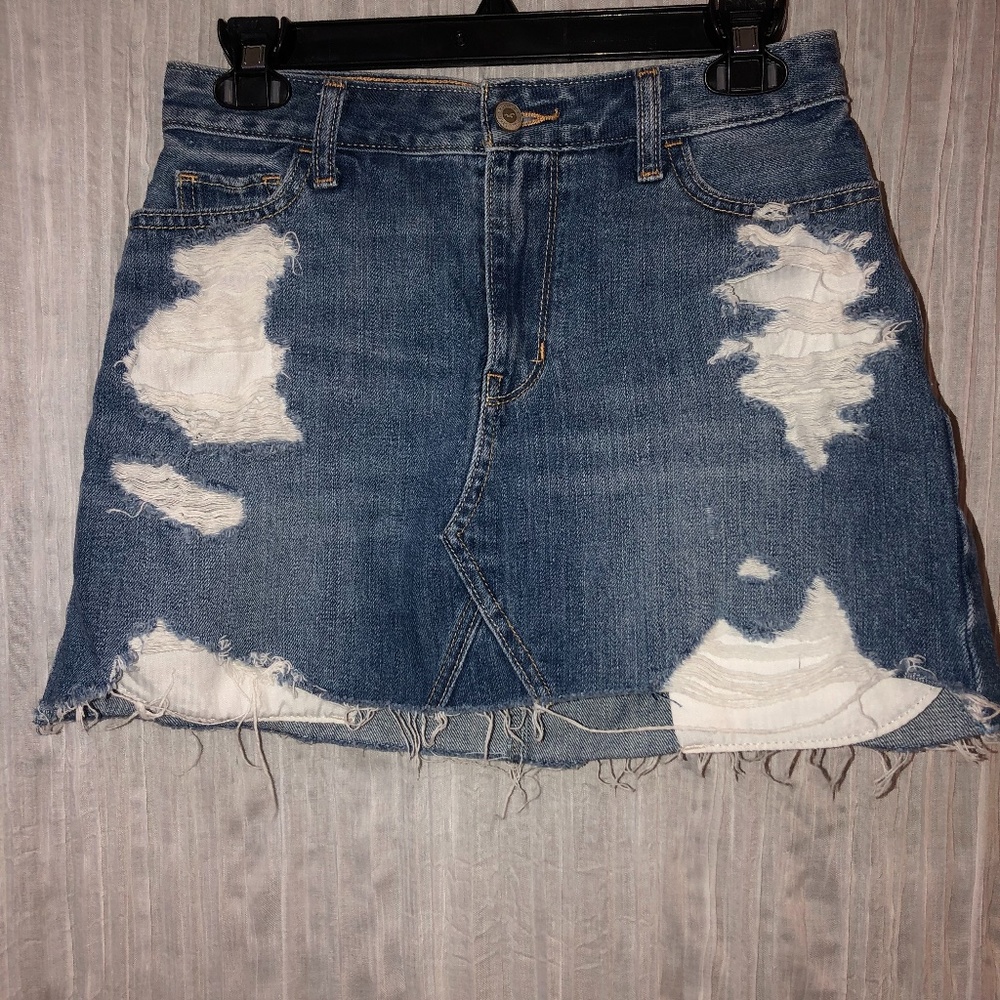 Hollister High Waisted Jean Skirt